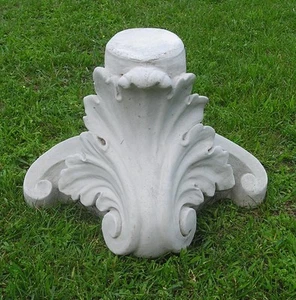 6530 Fleur De Lis Corinthian Fountain Pedestal Latex Fiberglass Production Mold - Picture 1 of 4