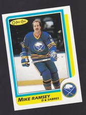 1986-87 O-Pee-Chee Buffalo Sabres Hockey Card #115 Mike Ramsey