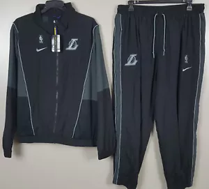 NIKE LA LAKERS COURTSIDE TRACK SUIT JACKET + PANTS SET BLACK RARE NEW (SIZE 3XL) - Picture 1 of 12