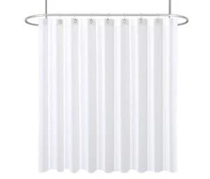 Extra Wide Shower Curtain Liner 96"x72" White Rust Resistant Weighted - Picture 1 of 9