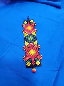 HANDMADE WIDE BEADED BRACELET Seed Beads Hand Loomed Made in MEXICO ๐ฒ๐ฝ - Picture 1 of 9