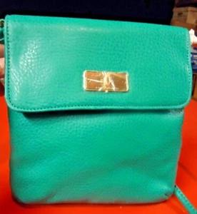 "Nuevo Bolso de Mano Tommy Hilfiger Cartera Cuero Guijarros Turquesa Correa al Hombro 8,5""x8" - Imagen 1 de 3