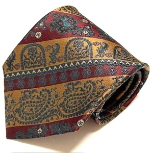 Robert Talbott Tie Dark Gold Paisley Floral Dapper Sharp Ornate Best of Class - Picture 1 of 18