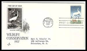 New Orleans LA Wildlife Conservation FDC Stamped Envelope 1957 fdc34 - Picture 1 of 2