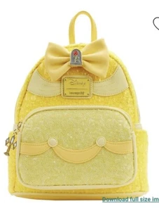 Disney x Loungefly Exclusive Belle Sequin Mini Backpack Princess In Hand - Picture 1 of 5