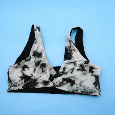 Victorias Secret Grande Gris Negro Mármol Pullover Bikini Torcido Top Traje de Baño VS Foto 1 de 4