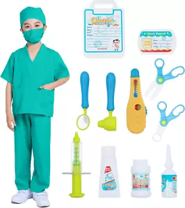 Doctor Scrubs for Kids Costume Toddler Dress up Set Toy Kit for Boys and Girls - Picture 1 of 12