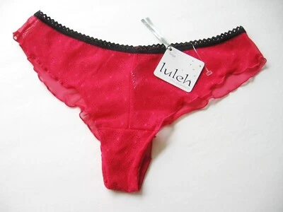 A0293H Luleh Intimates NUEVO 33307 Essentials Ojales Encaje Malla Tanga Trasero Hipster Foto 1 de 4