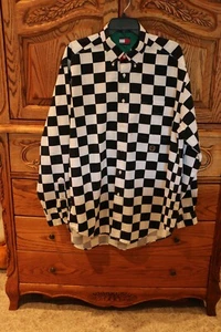 VINTAGE TOMMY HILFIGER CHECKERED FLAG SHIRT INDY 500 - Picture 1 of 5