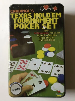 UNOPENED SEALED CARDINAL'S TEXAS HOLD'EM TOURNAMENT POKER SET 2003 DEALER BUTTON - Image 1 of 2