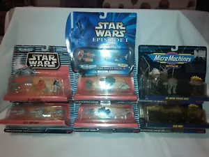 7X VINTAGE GALOOB MICRO MACHINES STAR WARS UNOPENED PACKS - Picture 1 of 12