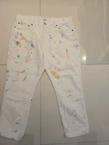 POLO RALPH LAUREN AVERY PAINT SPLATTER Jeans 32 Men's  - Picture 1 of 7