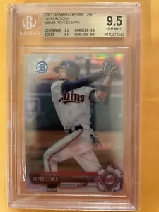 2017 Royce Lewis Bowman Rifrattore Cromato BGS 9,5 VERA GEMMA TUTTI 9,5 SUBS - Foto 1 di 2