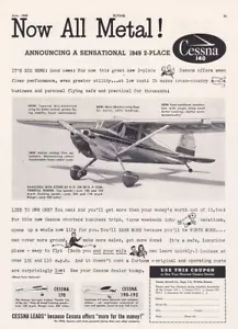 Cessna 120/140 1949 avión anuncio 3/25/2024r - Imagen 1 de 1