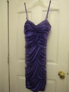 City triangles woman's purple ruched mini dress size medium - Picture 1 of 3
