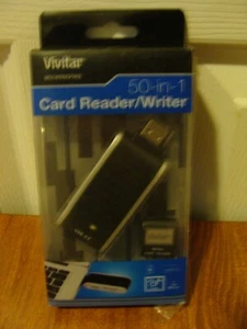 VIVITAR 50-IN-1 Card Reader/Writer SD/Micro SD/CF/XD Plug and Play Install NEW! - Picture 1 of 4