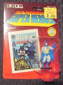 1990 BATMAN Ertl DC COMICS Super Heroes 2.25" Die-Cast Figure MOC C-7.5