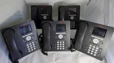Lot of 5 ~ Avaya 9611G IP Desk Phones w/ Base Stand & Cable - Image 1 of 4