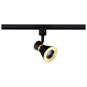 Satco 12W LED Cinch Track Head 3000K Matte Black/Brushed Brass - TH633 - Picture 1 of 1