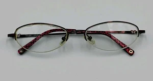 Montatura per occhiali ovale mezzo cerchio Coach Sherri 122 Bordeaux 50-17-130 - Foto 1 di 7
