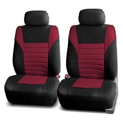 FH Group Premium 3D Air Mesh 1st Row Black & Burgundy Seat Covers Foto 1 de 4