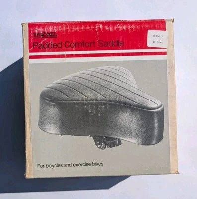 De colección Nuevo NOS Troxel Comfort Asiento de Bicicleta Acolchado Negro con Caja Años 80 Foto 1 de 4