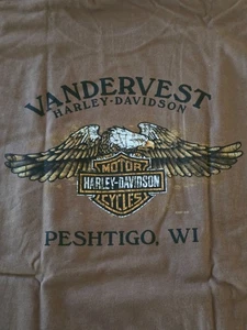 Vintage Harley Davidson T-Shirt Peshtigo Wisconsin Large New with Tags - Picture 1 of 9