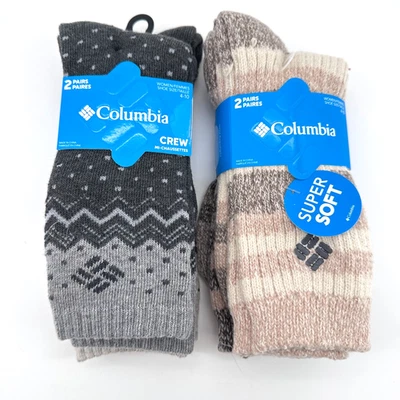 Calcetines Columbia para mujer - 2 juegos/4 pares en total - súper suaves y mezcla de lana nuevos Foto 1 de 4