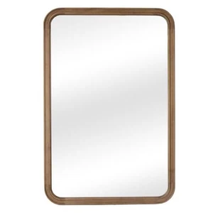 Bonnevaux Natural 24 in. x 36 in. Rounded Corner Wood Mirror - Picture 1 of 2