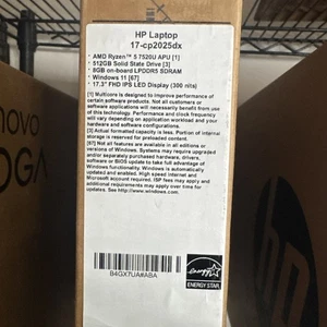 Laptop HP 17.3" Full HD 4 núcleos AMD Ryzen 5 7520U 8GB RAM 512GB SSD Win 11 Home - Imagen 1 de 2