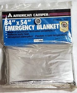 Notfalldecke American Camper wasserdicht 84 x 52 Campingzubehör - Bild 1 von 1