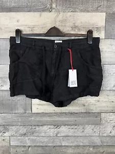 Pantalones Cortos Urban Outfitters BDG Mujer de Lino XL Negros Informales Vacaciones de Verano Nuevos con Etiquetas - Imagen 1 de 10