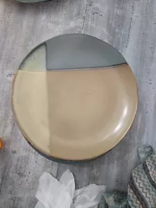 Sango Gold Dust Green Stoneware Dinner Plates 10.5in Discontinued Set Of 2 - Picture 1 of 2