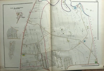 1929 DELAWARE COUNTY PENNSYLVANIA SPRINGFIELD TOWNSHIP CENTRAL SCHOOL ATLAS MAP - Image 1 of 3