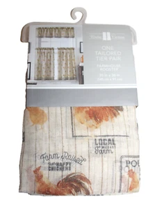 Window Curtains One Tailored Valance 55 x 36 in. - Farmhouse Rooster - Picture 1 of 2