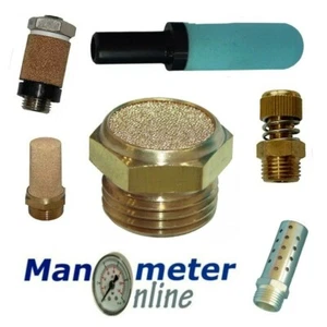 🟢Schalldämpfer Drosselschalldämpfer Druckluft Sinterbronze Messing Edelstahl - Bild 1 von 40