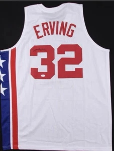 Julius "Dr. J" Erving Signed Nets Jersey (JSA COA) - Picture 1 of 4