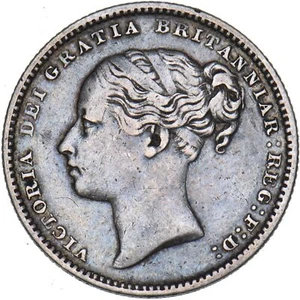 1885 Shilling - Victoria British Silver Coin - Nice - Bild 1 von 2