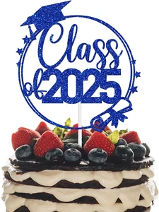 Class of 2025 Cake Topper, Happy Graduation Cake Decor, Congrats Grad Cake Decor - Picture 1 of 7