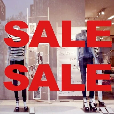AVELIUK 2x Large SALE Sign Shop Window Retail Decals Vinyl Stickers Summer Deal 104 x 26