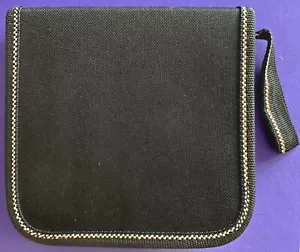 CD/DVD case holder, Square Zip-Around, Black Soft-side, 20 disk slips - Open box - Picture 1 of 2