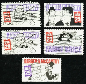 USA 1991 Comedians No Hinge Postage Stamp Lot - Used/Fancy HS Cancels/Multiples - Picture 1 of 6