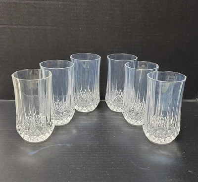 Juego de 6 vasos planos transparentes ARC Cristal D'Arques LONGCHAMP Foto 1 de 4