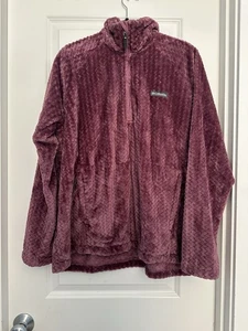 Columbia Damen 2X Fire Side Sherpa 1/4 Zip Pflaume Kunstfell Fleecepullover - Bild 1 von 5