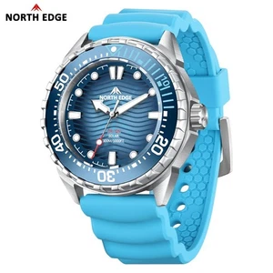 NORTH EDGE TRITON Solar Powered Dive Watch Quartz Watch Men 316L Stainless case - Picture 1 of 19