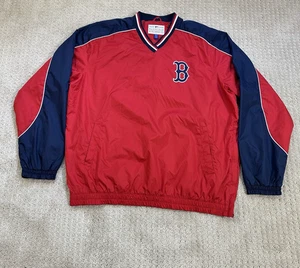 VINTAGE Boston Red Sox Windbreaker Mens XL Jacket Pullover G-III Baseball MLB - Picture 1 of 11