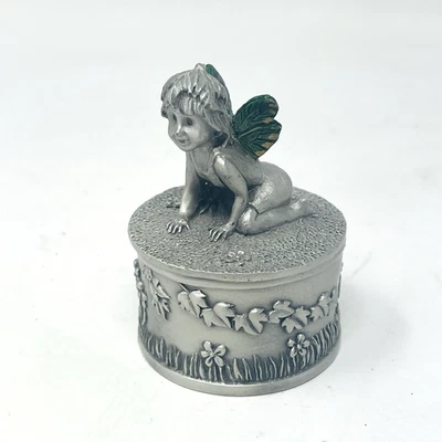 Royal Selangor Pewter Tooth Fairy Trinket Box Pot Jar Sculpture Pill Jewelry VTG - Image 1 of 4