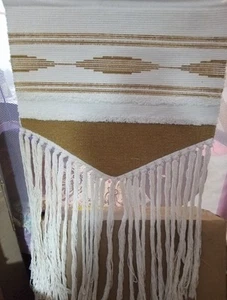 Woven Heavy Fringed Wall Hanging/Tapestry American Aztec Design - - Picture 1 of 2