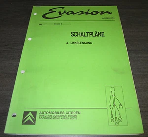 Werkstatthandbuch Elektrik Citroen Evasion elektrische Schaltpläne Pläne 10/1994 - Imagen 1 de 1