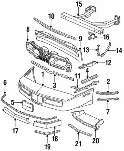Genuine GM 1984-1990 Chevrolet Corvette Base ZR-1 V8 Radiator Deflector 14043135 - Image 1 of 1